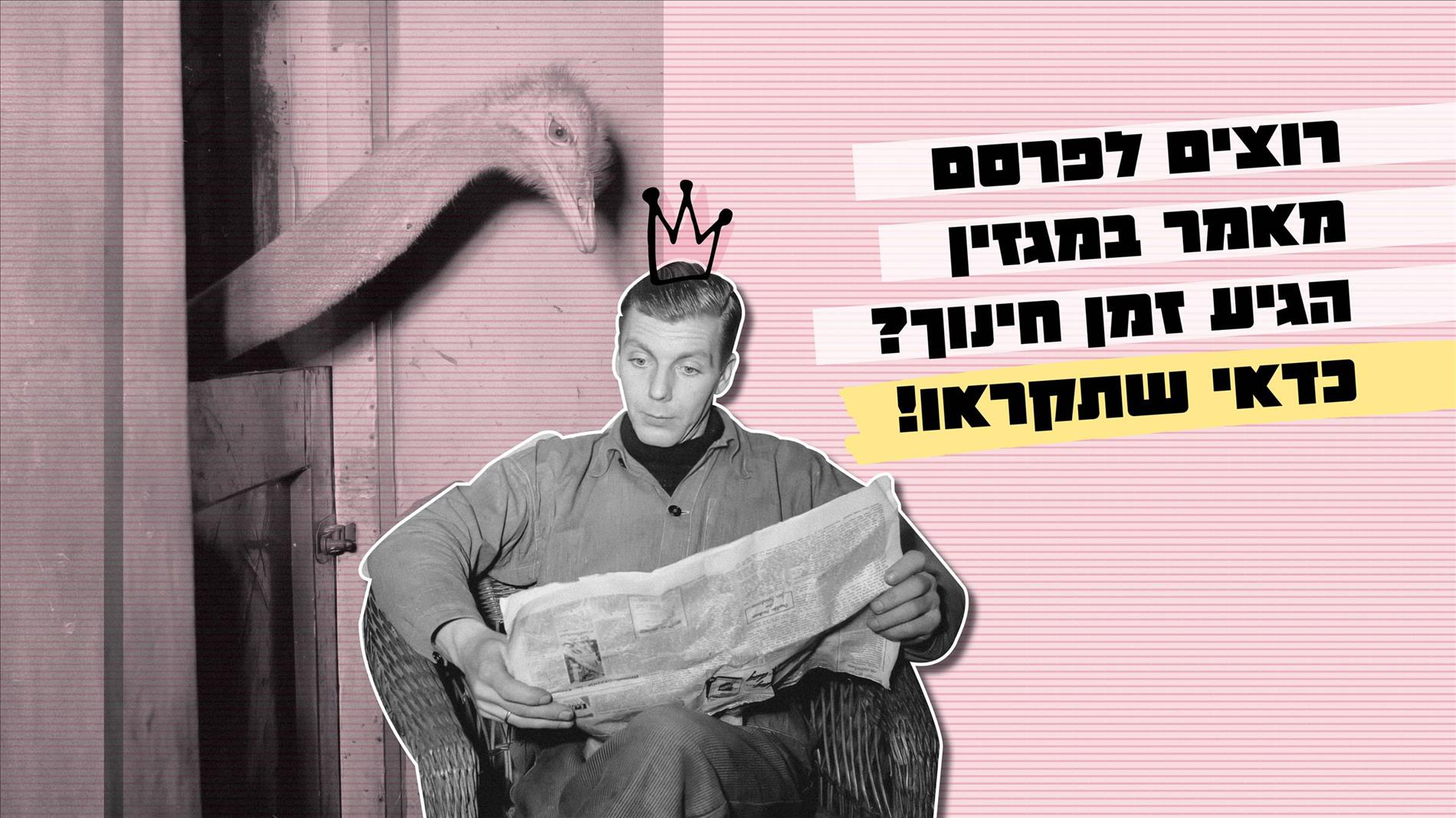 רוצים לפרסם מאמר במגזין הגיע זמן חינוך? כדאי שתקראו!