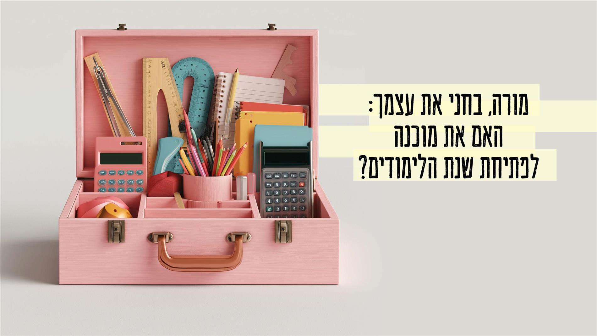 מורה, בחני את עצמך: האם את מוכנה לפתיחת שנת הלימודים?